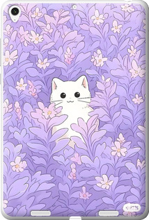 Силиконовый чехол Котик в цветах для Xiaomi Mi Pad - 6390u-361 изображение 