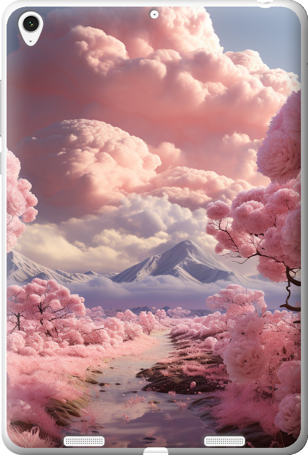 Силіконовий чехол Рожеві хмари для Xiaomi Mi Pad - 5660u-361 изображение 