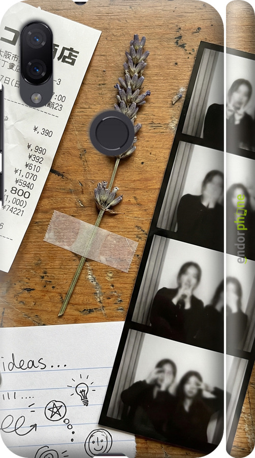 3D пластиковый матовый чехол Aesthetic Scrapbook Collage для Xiaomi Mi Play - 6773m-1644 изображение 