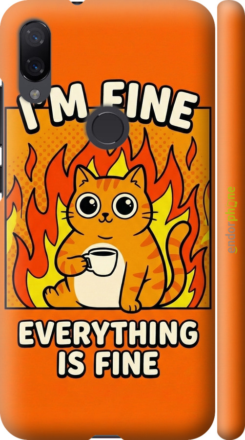 3D пластиковый матовый чехол Funny Cat для Xiaomi Mi Play - 6786m-1644 изображение 