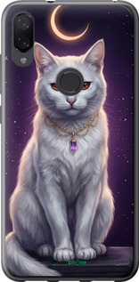 Силиконовый чехол Mystic White Cat Gothic Dark Purple Gold для Xiaomi Mi Play - 6805u-1644 изображение 
