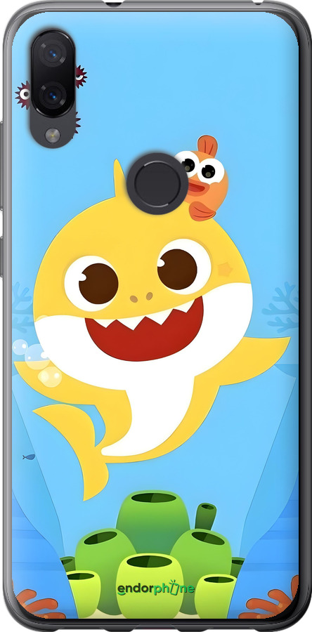 Силиконовый чехол Бейби Шарк для Xiaomi Mi Play - 6303u-1644 изображение 