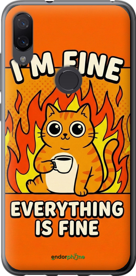 Силиконовый чехол Funny Cat для Xiaomi Mi Play - 6786u-1644 изображение 