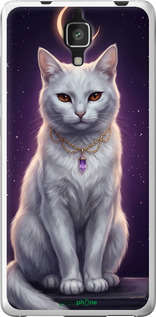 2D пластиковый чехол Mystic White Cat Gothic Dark Purple Gold для Xiaomi Mi4 - 6805t-163 изображение 
