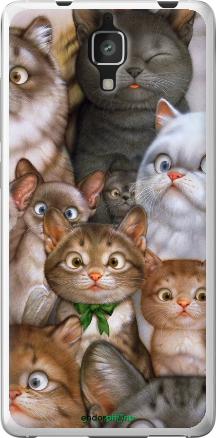 

2D пластиковий чохол "Коти" для Xiaomi Mi4