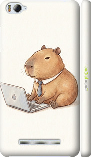 3D пластиковый матовый чехол Funny Capybara CEO Working для Xiaomi Mi4c - 6777m-178 изображение 