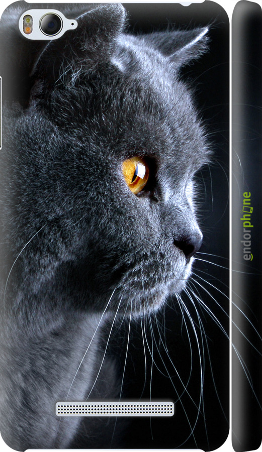 

3D пластиковий матовий чохол "Гарний кіт" для Xiaomi Mi4i, Чорний