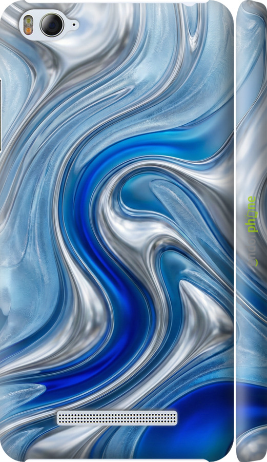 3D пластиковий матовий чехол Liquid Chrome для Xiaomi Mi4c - 6781m-178 изображение 