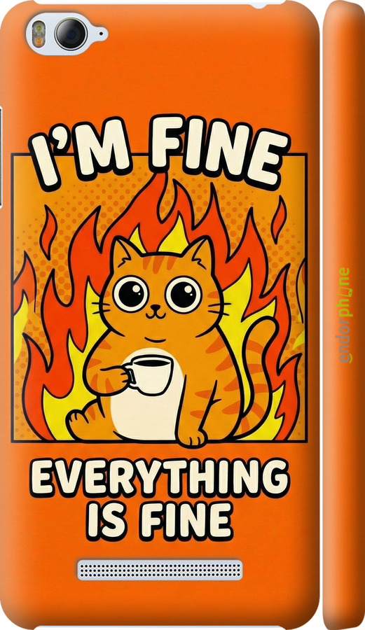 3D пластиковый матовый чехол Funny Cat для Xiaomi Mi4i - 6786m-177 изображение 