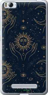2D пластиковый чехол 'Celestial Harmony: Sun & Moon Gold Mystic Pattern' для Xiaomi Mi4c изображение 6