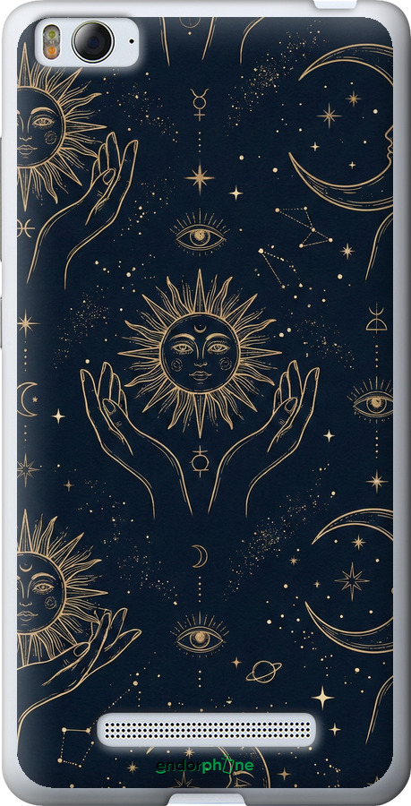 2D пластиковый чехол Celestial Harmony: Sun & Moon Gold Mystic Pattern для Xiaomi Mi4c - 6778t-178 изображение 