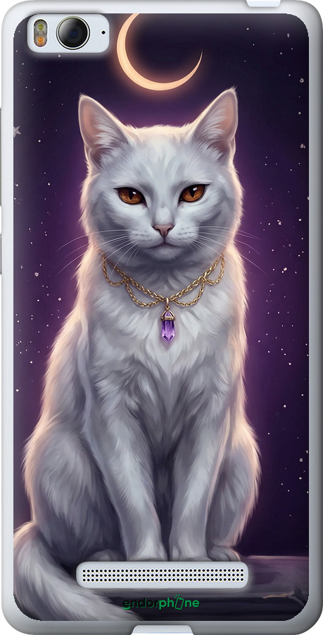2D пластиковий чехол Mystic White Cat Gothic Dark Purple Gold для Xiaomi Mi4c - 6805t-178 изображение 