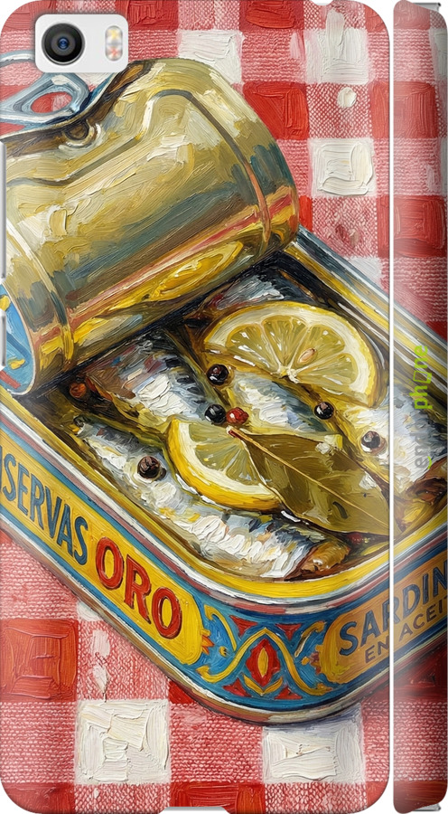 3D пластиковый глянцевый чехол Vintage Sardine Tin Phone для Xiaomi Mi5 - 6772c-180 изображение 