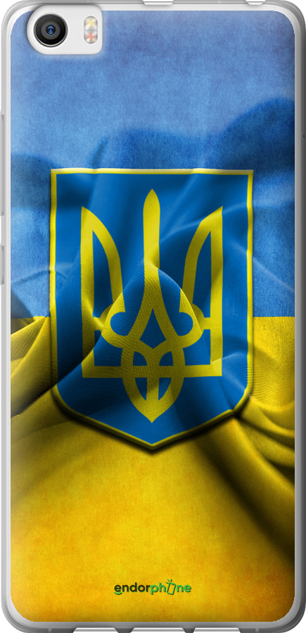 

2D пластиковий чохол "Прапор та герб України" для Xiaomi Mi5, Блакитний