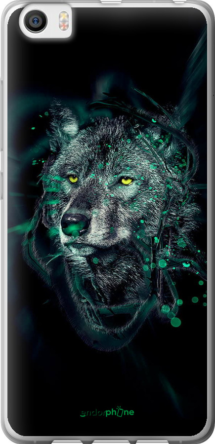 2D пластиковый чехол Wolf для Xiaomi Mi5 - 6610t-180 изображение 