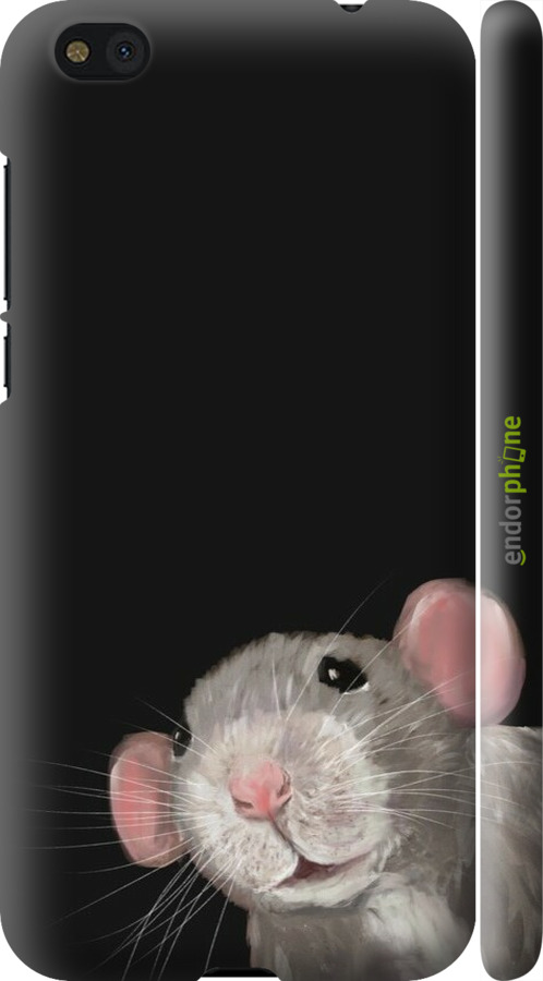 3D пластиковий матовий чехол The Peeking Rat для Xiaomi Mi5c - 6442m-820 изображение 