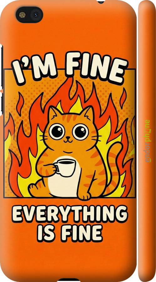 3D пластиковый матовый чехол Funny Cat для Xiaomi Mi5c - 6786m-820 изображение 