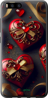 2D пластиковый чехол Сердечки v4 для Xiaomi Mi6 - 5834t-965 изображение 