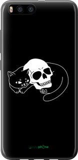 2D пластиковый чехол С изображением кота и черепа для Xiaomi Mi6 - 6491t-965 изображение 