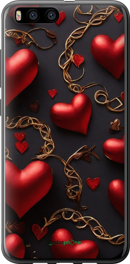 2D пластиковый чехол Сердечки для Xiaomi Mi6 - 5831t-965 изображение 