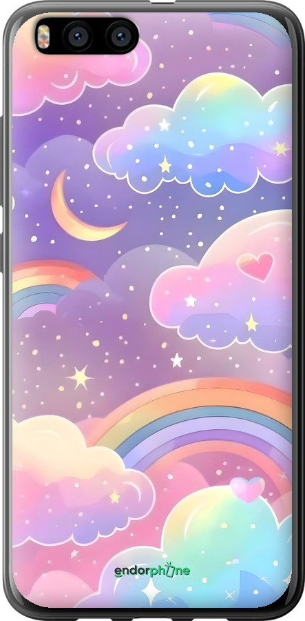 Силіконовий чехол Хмари та веселка для Xiaomi Mi6 - 6312u-965 изображение 