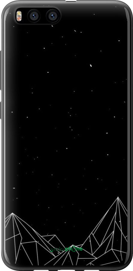 2D пластиковый чехол Черно белые абстрактные горы для Xiaomi Mi6 - 6437t-965 изображение 
