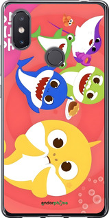 Силиконовый чехол Бейби Шаркс для Xiaomi Mi8 SE - 6305u-1504 изображение 