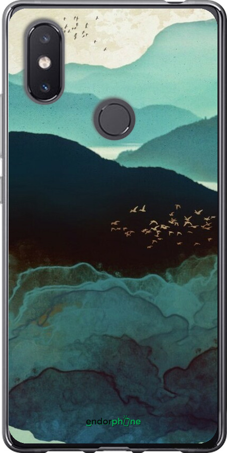 Силиконовый чехол С изображением гор Индиго для Xiaomi Mi8 SE - 6484u-1504 изображение 