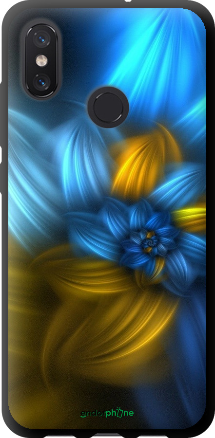 

TPU чорний чохол "Візерунок 46" для Xiaomi Mi8, Синій