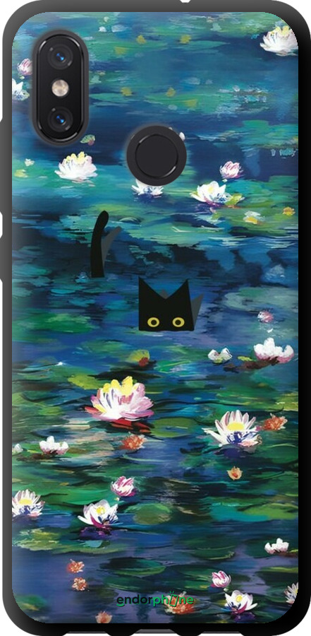 TPU чехол Чехол с изображением водяных лилий Моне и кошек для Xiaomi Mi8 - 6399b-1499 изображение 