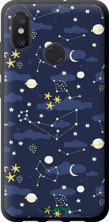 TPU чехол Астрономічний візерунок для Xiaomi Mi8 - 6446b-1499 изображение 