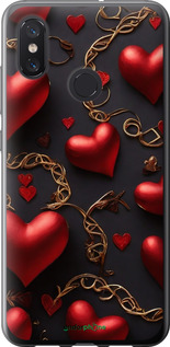 2D пластиковый чехол Сердечки для Xiaomi Mi8 - 5831t-1499 изображение 
