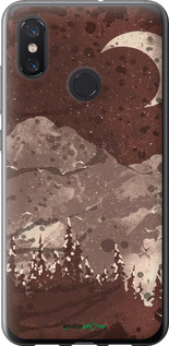 2D пластиковый чехол С изображением лунного пейзажа в ночном лесу для Xiaomi Mi8 - 6546t-1499 изображение 