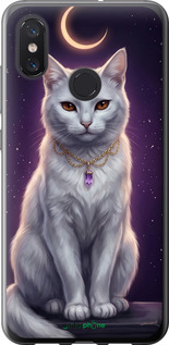 2D пластиковый чехол Mystic White Cat Gothic Dark Purple Gold для Xiaomi Mi8 - 6805t-1499 изображение 