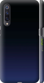 3D пластиковый матовый чехол Градиент в тёмно - синем стиле для Xiaomi Mi9 - 6542m-1648 изображение 