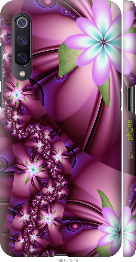 

3D пластиковий матовий чохол "Квіткова мозаїка" для Xiaomi Mi9, Рожевий