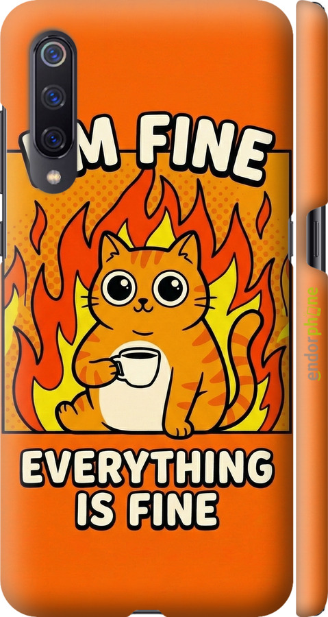 3D пластиковый матовый чехол Funny Cat для Xiaomi Mi9 - 6786m-1648 изображение 