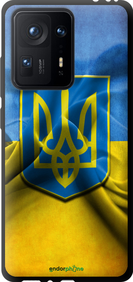 

TPU чорний чохол "Прапор та герб України" для Xiaomi Mix 4, Блакитний