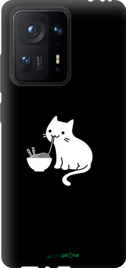TPU чехол С милым котом на черном фоне для Xiaomi Mix 4 - 6528b-2475 изображение 