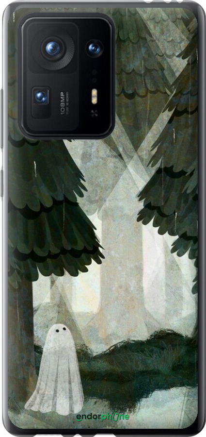 Силіконовий чехол Із зображенням соснового лісу та привида для Xiaomi Mix 4 - 6420u-2475 изображение 