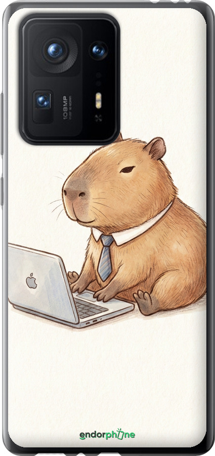 Силиконовый чехол Funny Capybara CEO Working для Xiaomi Mix 4 - 6777u-2475 изображение 