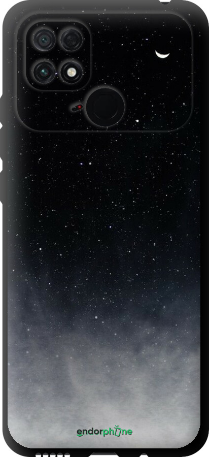 TPU чехол Голубые облака, Голубая луна для Xiaomi Poco C40 - 6396b-2701 изображение 