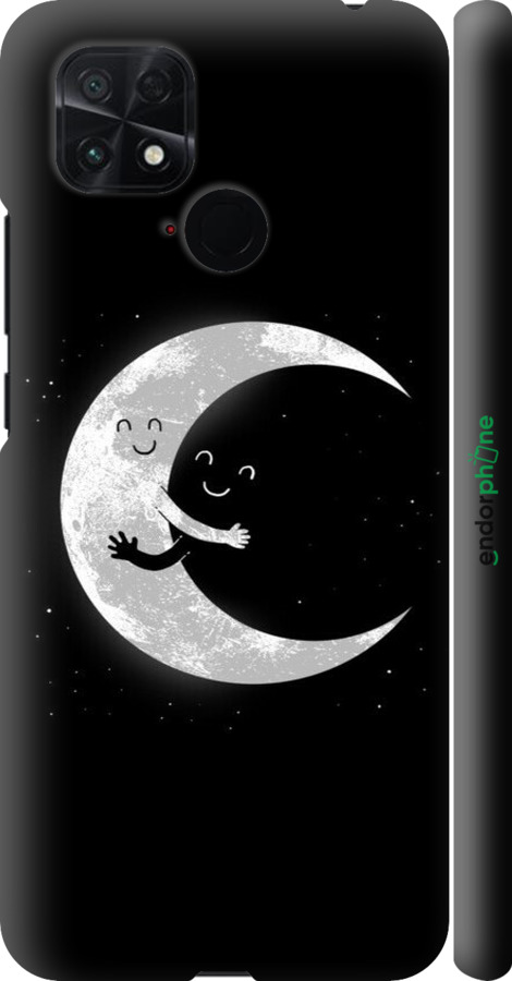 3D пластиковий матовий чехол Місячні обійми для Xiaomi Poco C40 - 6508m-2701 изображение 