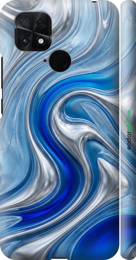 3D пластиковый матовый чехол Liquid Chrome для Xiaomi Poco C40 - 6781m-2701 изображение 