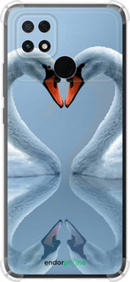Силикон с усиленными углами чехол Лебеди для Xiaomi Poco C40 - 6007sp-2701 изображение 