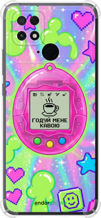 Силикон с усиленными углами чехол Y2K Aesthetic Retro Pet: Годуй мене кавою для Xiaomi Poco C40 - 6784sp-2701 изображение 