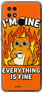 Силикон с усиленными углами чехол 'Funny Cat' для Xiaomi Poco C40 изображение 5