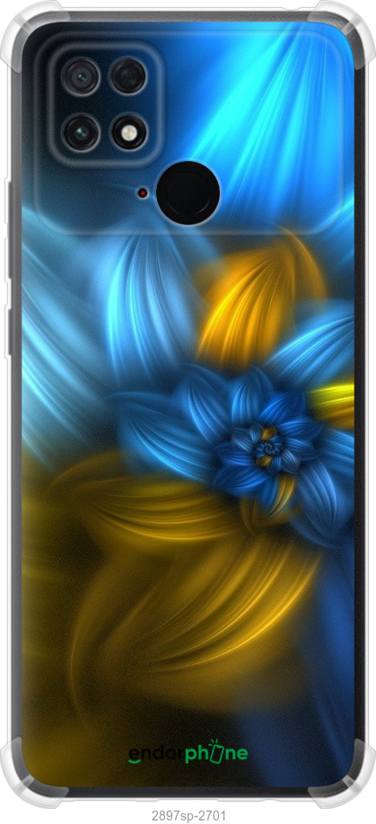 

Силіконовий протиударний с посиленими кутами чохол "Візерунок 46" для Xiaomi Poco C40, Синій