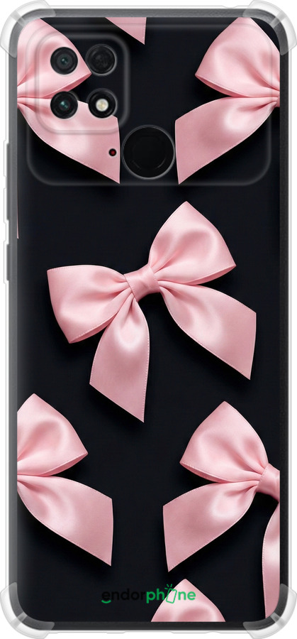 Силіконовий протиударний с посиленими кутами чехол Coquette Ribbons Dark Coquette для Xiaomi Poco C40 - 6767sp-2701 изображение 