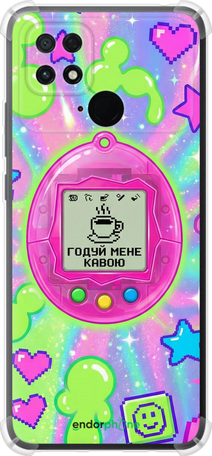 Силикон с усиленными углами чехол Y2K Aesthetic Retro Pet: Годуй мене кавою для Xiaomi Poco C40 - 6784sp-2701 изображение 